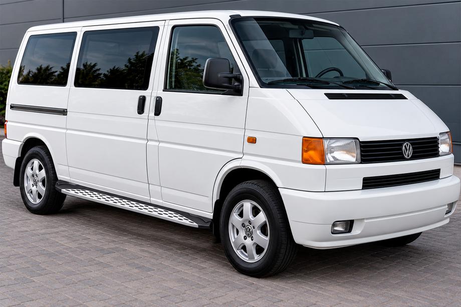 Volkswagen T4 Transporter 1990-2003 гг. Боковые Подножки Shining V1 (2 шт., Алюминий) Короткая База Image