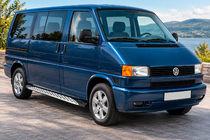Volkswagen T4 Caravelle/Multivan 1990–2003 гг. Боковые Подножки Shining V1 (2 шт., Алюминий) фото 1