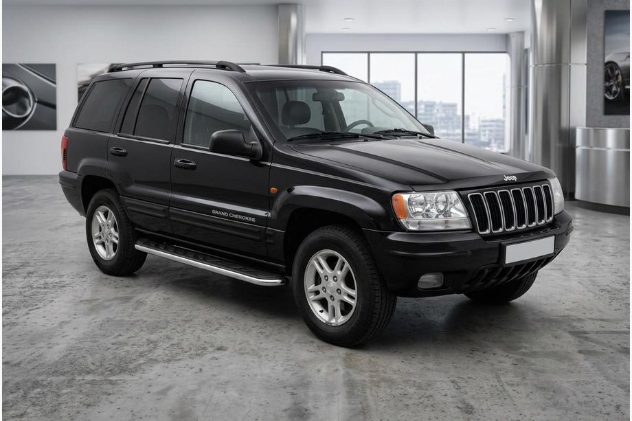 Jeep Grand Cherokee WJ 1999-2004 гг. Боковые Подножки Maydos V1 (2 шт., Алюминий) Image