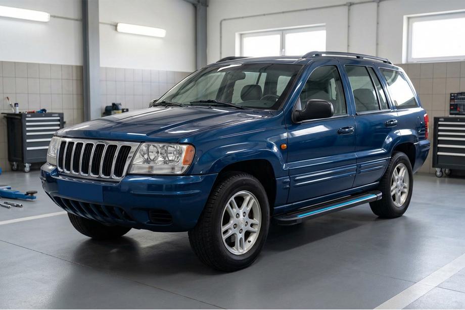 Jeep Grand Cherokee WJ 1999-2004 гг. Боковые Подножки Maya Blue (2 шт., Алюминий) Фото 1