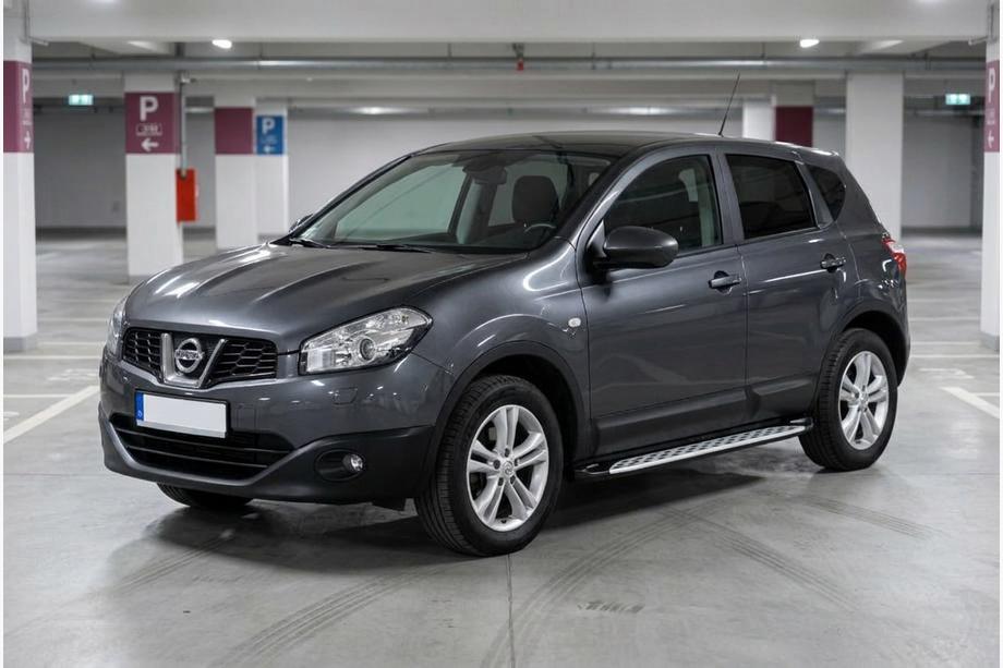 Nissan Qashqai 2010-2014 гг. Боковые Подножки Shining V1 (2 шт., Алюминий) Image