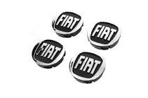 Fiat Колпачки на диски 59/55 мм черные (4 шт) фото 1