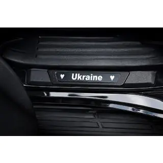 Накладки на пороги (Ukraine, 4 шт., нержавейка) фото 2
