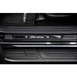 Накладки на пороги (Ukraine, 4 шт., нержавейка) фото 4