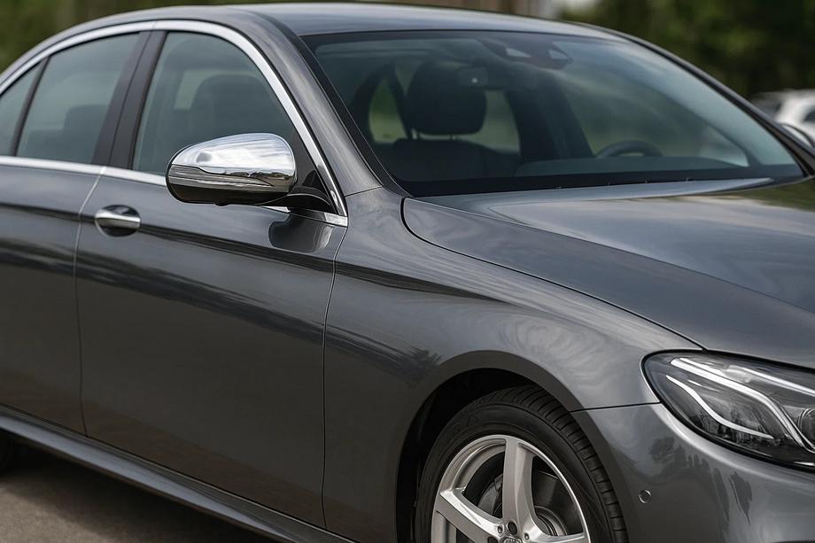 Mercedes E-class W213 2016-2023 гг. Накладки на Зеркала (2 шт, Нержавейка) Image