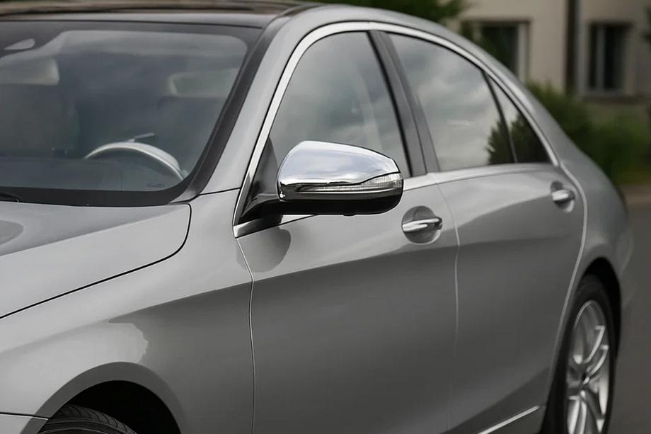 Mercedes S-class W222 2013-2022 гг. Накладки на Зеркала (2 шт, Нержавейка) Image