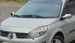 Renault Scenic/Grand 2003-2009 гг. Накладки на решетку радиатора (4 шт, нержавейка) фото 3