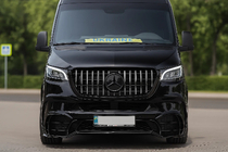 Mercedes Sprinter W907/W910 2018- гг. Передний бампер с решеткой V2 (AMG) фото 9