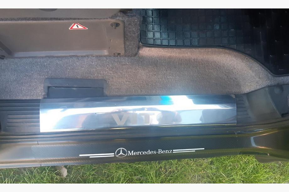 Mercedes Vito W638 1996-2003 гг. Накладки на внутренние пороги Carmos V1 (3 шт, нержавейка) Фото 5