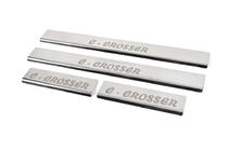 Citroen C-Crosser 2007-2013 гг. Накладки на Пороги (4 шт, Нержавейка) фото 4