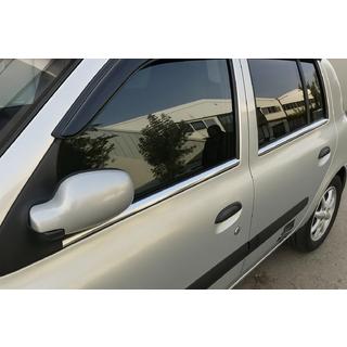 Наружные Окантовки Стекол (HB, 4 шт, Нерж Сталь) Renault Clio II 1998-2005 гг. фото 2