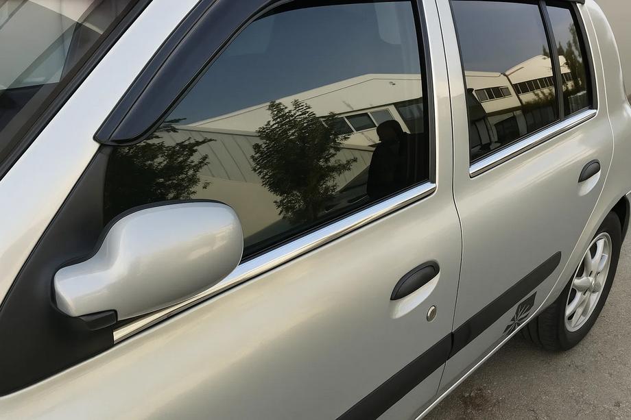 Renault Clio II 1998-2005 гг. Наружные Окантовки Стекол (HB, 4 шт, Нерж Сталь) Фото 2