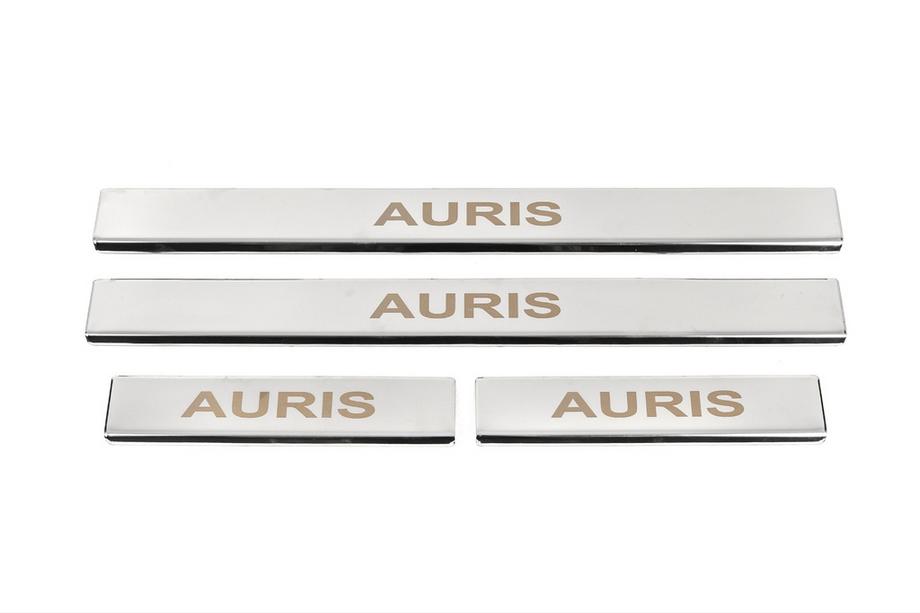 Toyota Auris 2012-2018 гг. Накладки на Пороги (4 шт, Нержавейка) Image