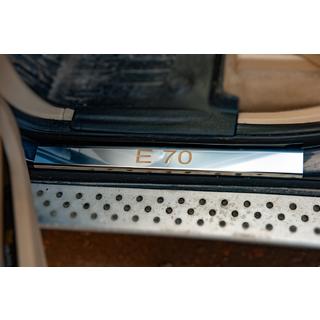 Накладки на пороги (4 шт, нержавейка) BMW X5 E70 2007-2013 гг. фото 3
