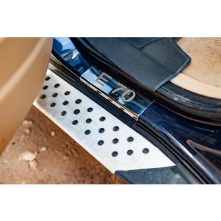 Накладки на пороги (4 шт, нержавейка) BMW X5 E70 2007-2013 гг. фото 2