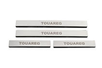 Volkswagen Touareg 2010-2018 гг. Накладки на пороги нержавейка Carmos V1 (4 шт) фото 1