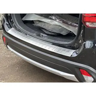Накладка на задний бампер 2015-2021 Carmos (нержавейка) Mitsubishi Outlander 2012-2021 гг. фото 1