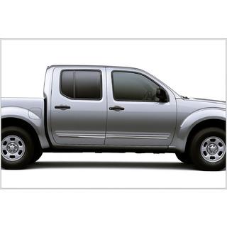 Молдинги на двери Нержавеющая сталь (4 шт) Nissan Navara 2006-2015 гг. фото 1