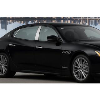Накладки на дверные стойки из нержавеющей стали (4 шт) Maserati Quattroporte 2013-2023 гг. фото 1