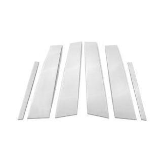 Накладки на дверные стойки из нержавеющей стали (6 шт) Mercedes C-class W204 2007-2015 гг. фото 2