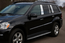 Mercedes GL class X164 2006-2012 гг. Накладки на дверные стойки из нержавеющей стали (10 шт.) фото 1