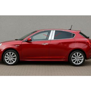 Накладки на дверные стойки из нержавеющей стали (4 шт) Alfa Romeo Giulietta 2010-2020 гг. фото 1