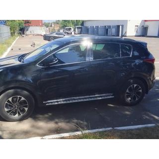 Накладки на дверные стойки из нержавеющей стали (6 шт) Kia Sportage 2015-2021 гг. фото 3