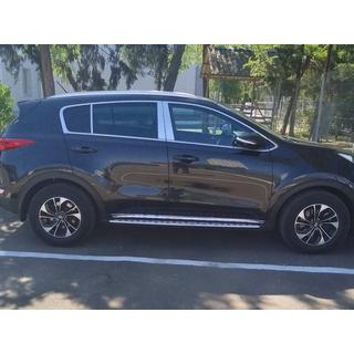 Накладки на дверные стойки из нержавеющей стали (6 шт) Kia Sportage 2015-2021 гг. фото 1