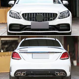 Комплект обвеса с диффузором (дизайн AMG C63 2018-2021) Mercedes C-сlass W205 2014-2021 гг. фото 3