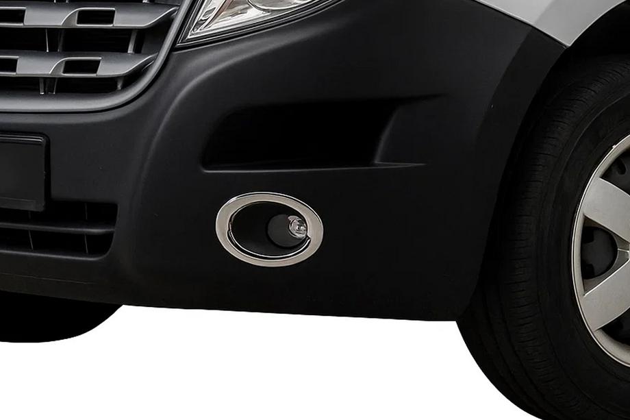 Opel Movano 2010-2021 гг. Накладки на противотуманные фары Carmos (2 шт., нержавейка) Image