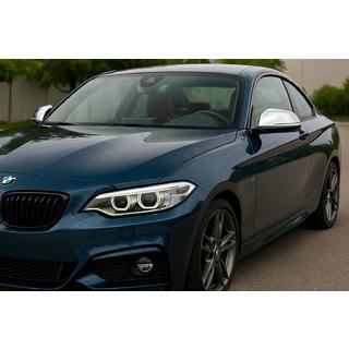 Накладки на Зеркала (2 шт, Нержавейка) Carmos BMW 2 серия F22/F23 2014-2021 гг. фото 3