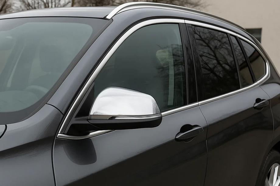 BMW X1 F48 2015-2022 гг. Накладки на Зеркала (2 шт, Нержавейка) Carmos Image