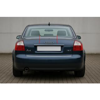 Накладка над номером (Carmos нержавейка) V-2 Audi A4 B6 2000-2004 гг. фото 1