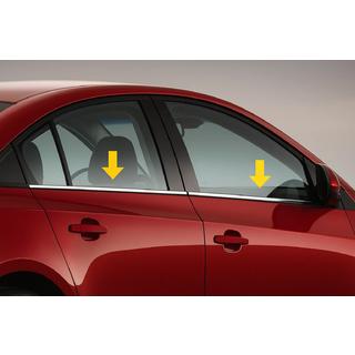Наружные Окантовки Стекол Нержавеющая Сталь (Sedan, 4 шт) Renault Symbol 1999-2008 гг. фото 1