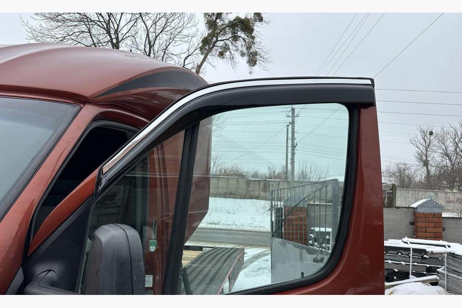 Mercedes Sprinter W906 2006–2018 гг. Ветровики на окна (2 шт, EuroCap, Хром) Image