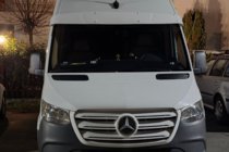 Volkswagen Crafter 2006-2016 гг. Козырек на лобовое стекло на раме (Белый, 5мм) фото 4