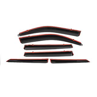 Ветровики с хромированным молдингом Niken Luxury (6 шт) Toyota Land Cruiser Prado 150 2009-2023 гг. фото 4