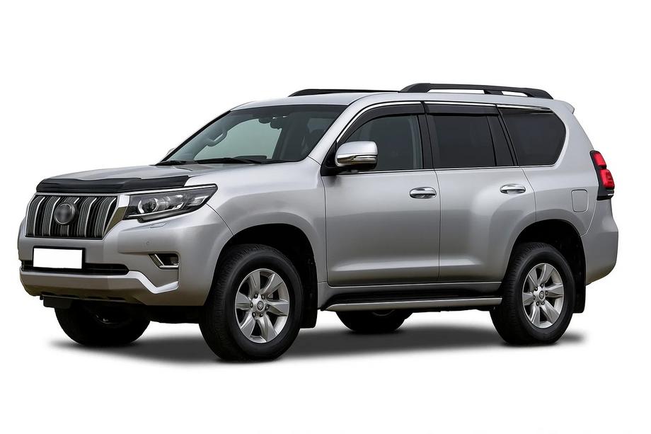 Toyota Land Cruiser Prado 150 2009-2023 гг. Ветровики с хромированным молдингом Niken Luxury (6 шт) Image