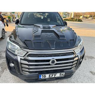 Накладка на капот (ABS) SsangYong Musso ІІ 2018- гг. фото 2