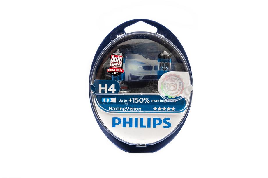Лампа фары Philips H4 60/55W 12342GT Racing Vision +150% Фото 2