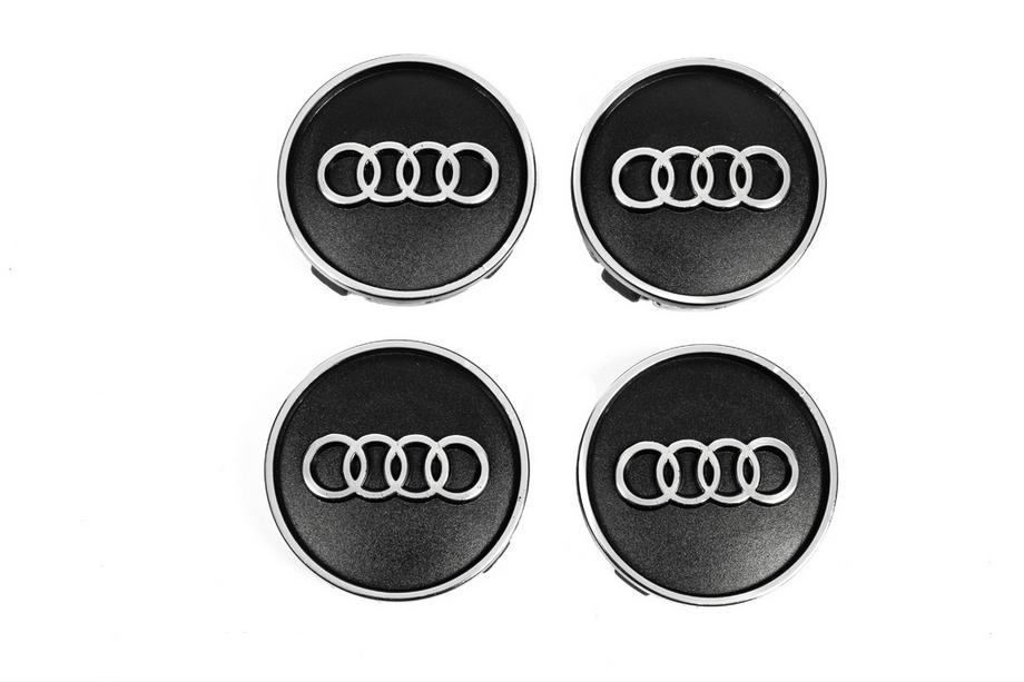 Audi Черные колпачки на диски au5955 (59мм x 55мм, 4 шт) Image