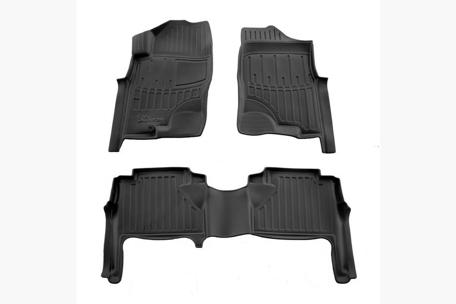 Nissan Navara 2006-2015 гг. Коврики Stingray 3D (5 шт, полиуретан) Image