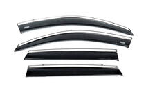Kia Sorento II XM 2009-2014 гг. Ветровики с хромированным молдингом (4 шт, Niken) фото 4