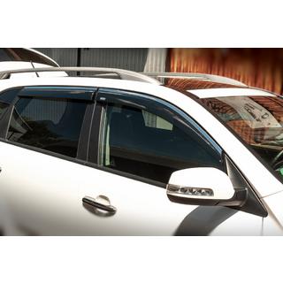 Ветровики с хромированным молдингом (4 шт, Niken) Kia Sorento II XM 2009-2014 гг. фото 1