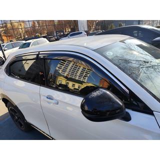 Ветровики с хромированным молдингом (4 шт, Niken) Honda HR-V 2021- гг. фото 3