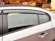 Renault Fluence 2009-2016 гг. Ветровики с хромированным молдингом (4 шт, Niken) фото 11