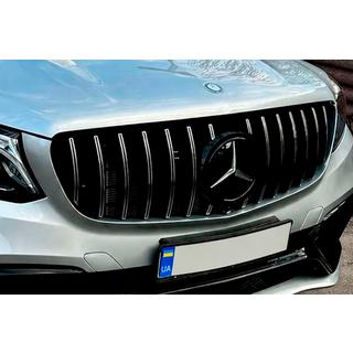 Передняя эмблема под стеклом, черная окантовка a0008880111 Mercedes GLC X253 2015-2022 гг. фото 2