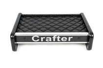Volkswagen Crafter 2016- гг. Полка на панель (Черная с черной строчкой) фото 1