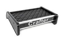 Volkswagen Crafter 2016- гг. Полка на панель (Черная с черной строчкой) фото 2