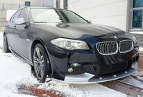 BMW 5 серия F10/F11 2010–2016 гг. Передний спойлер DPT Lip V-2 (для M-Performance, черный глянец) фото 6